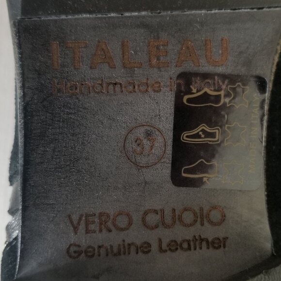 Italeau Miralda Waterproof Zip Ankle Bootie, Black Suede, Womens Size 6.5 M / 37 - Picture 12 of 12